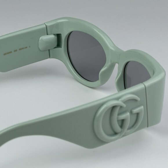 Gucci GG1544S 003 BRAND NEW Sunglasses Green Grey Unisex Oval - Picture 10 of 11